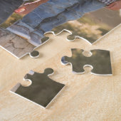 最高のパパカスタムフォトブラックスクリプト ジグソーパズル (側面)