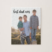 最高のパパカスタムフォトブラックスクリプト ジグソーパズル (縦)