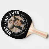 最高のパパカスタムフォトブラックパーソナライズされた 卓球ラケット (横)