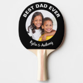 最高のパパカスタムフォトブラック 卓球ラケット (正面)