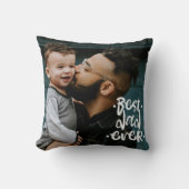 最高のパパカスタム写真お父さんの日の贈り物 クッション (正面)