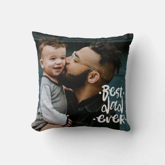 最高のパパカスタム写真お父さんの日の贈り物 クッション (正面)