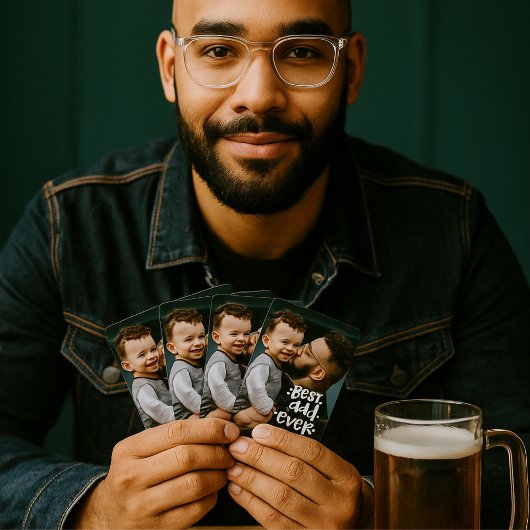 最高のパパカスタム写真お父さんの日の贈り物 トランプ