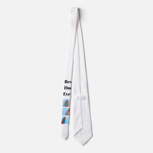 最高のパパカスタム写真お父さんの日の贈り物 ネクタイ (裏面)