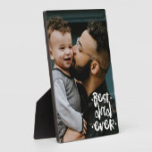 最高のパパカスタム写真お父さんの日の贈り物 フォトプラーク (側面)