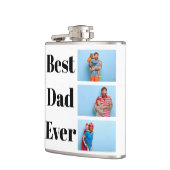 最高のパパカスタム写真お父さんの日の贈り物 フラスク (左)