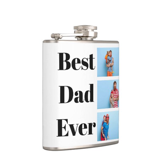 最高のパパカスタム写真お父さんの日の贈り物 フラスク (右)