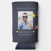 最高のパパカスタム写真お父さんの日モダン スリム缶クーラー (正面)