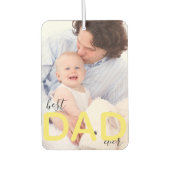 最高のパパカスタム写真の父と子の脚本 カーエアーフレッシュナー (正面)