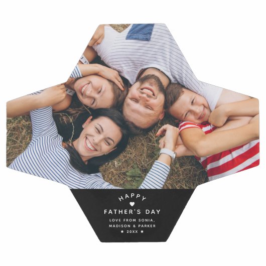 最高のパパカスタム写真クール父親の日 サッカーボール (フラット)