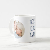 最高のパパカスタム写真マググ コーヒーマグカップ (正面左)