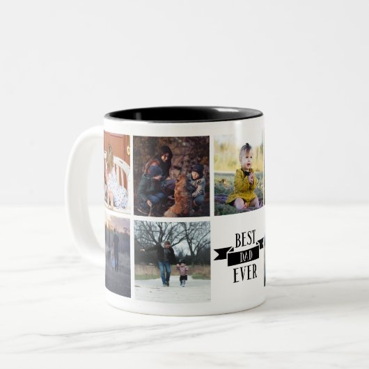 最高のパパカスタム写真マググ ツートーンマグカップ (正面左)