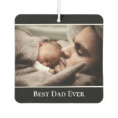 最高のパパカスタム写真モダン黒縁どい カーエアーフレッシュナー (正面)