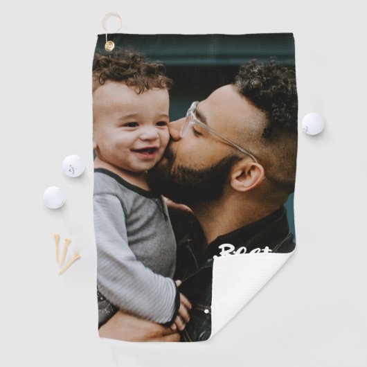 最高のパパカスタム写真父の日のギフト名 ゴルフタオル (インサイチュ)