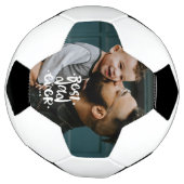 最高のパパカスタム写真父の日のギフト名 サッカーボール (回転)