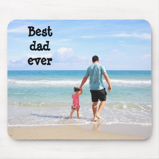 最高のパパカスタム写真父の日の贈り物 マウスパッド (正面)