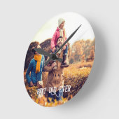 最高のパパカスタム写真父の日の贈り物 ラウンド壁時計 (傾斜)