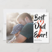 最高のパパカスタム写真父の日 カード (正面)
