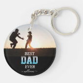 最高のパパカスタム写真父の日 キーホルダー (裏面)