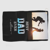 最高のパパカスタム写真父の日 ゴルフタオル (横)