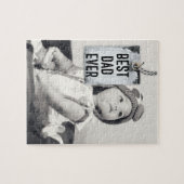 最高のパパカスタム写真父の日 ジグソーパズル (横)