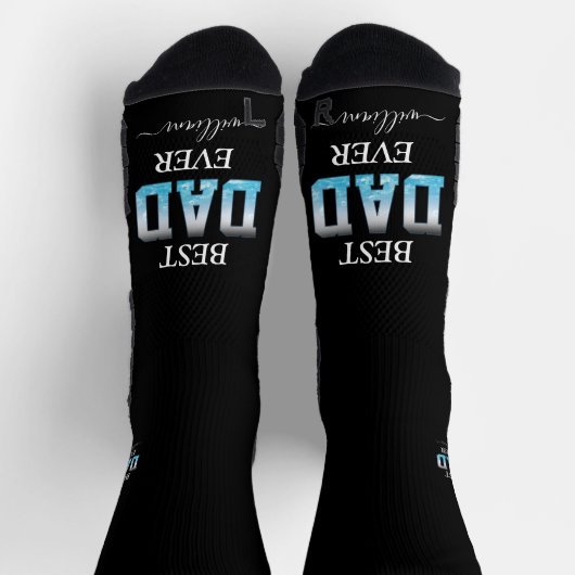 最高のパパカスタム写真父の日 ソックス (上部)