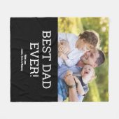 最高のパパカスタム写真父の日 フリースブランケット (正面(横))