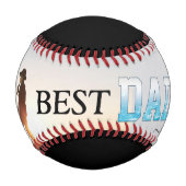 最高のパパカスタム写真父の日 野球ボール (正面)