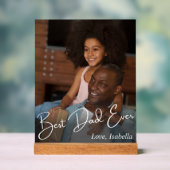 最高のパパカスタム写真 アクリルサイン (ニュートラル)