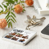 最高のパパカスタム写真 キーホルダー (側面)