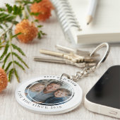 最高のパパカスタム写真 キーホルダー (正面右)