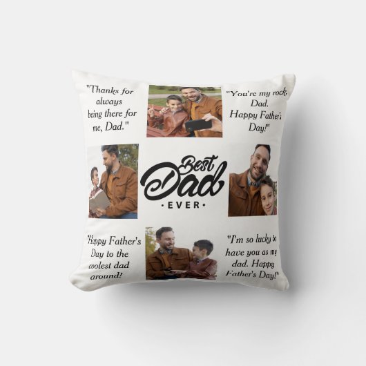 最高のパパカスタム写真 クッション (正面)