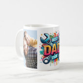 最高のパパカスタム写真 コーヒーマグカップ (正面左)