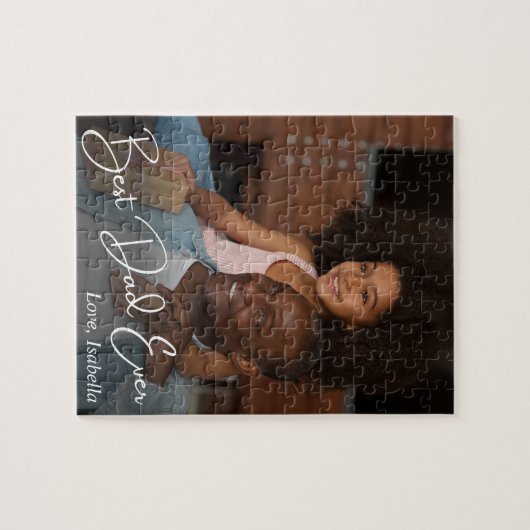 最高のパパカスタム写真 ジグソーパズル (横)