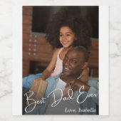 最高のパパカスタム写真 ワインラベル (シングルラベル)