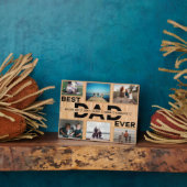 最高のパパカスタム家族コラージュ フォトプラーク (側面)