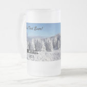 最高のパパカスタム文字パーソナライズされた フロストグラスビールジョッキ (正面左)