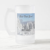 最高のパパカスタム文字パーソナライズされた フロストグラスビールジョッキ (左)