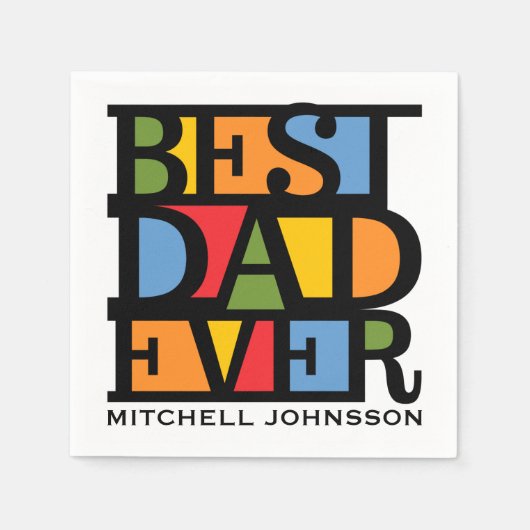 最高のパパカスタム紙ナプキン スタンダードカクテルナプキン (正面)