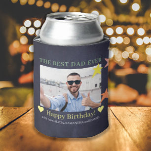 最高のパパカスタム誕生日モダン 缶クーラー