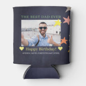 最高のパパカスタム誕生日モダン 缶クーラー (正面)