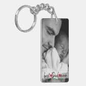 最高のパパカスタム2枚の写真 キーホルダー (正面左)