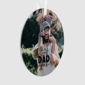 最高のパパカスタム2枚フォトダブル側面 オーナメント (正面)