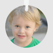 最高のパパカスタム2枚フォトダブル側面 オーナメント (裏面)