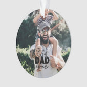最高のパパカスタム2枚フォトダブル側面 オーナメント (正面)