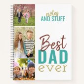 最高のパパカスタム3フォトストリップ ノートブック (正面)