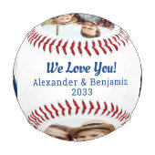 最高のパパカスタム4写真Create Your Own 野球ボール (裏面)