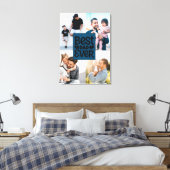 最高のパパカスタム4枚フォトファミリーコラージュ キャンバスプリント (インサイチュ (寝室))