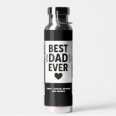 最高のパパカスタム6写真コラージュ ウォーターボトル (左面)