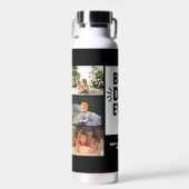 最高のパパカスタム6写真コラージュ ウォーターボトル (正面)